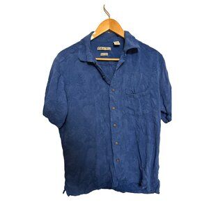 Batik Bay Blue Hawaiian Button Down Shirt
